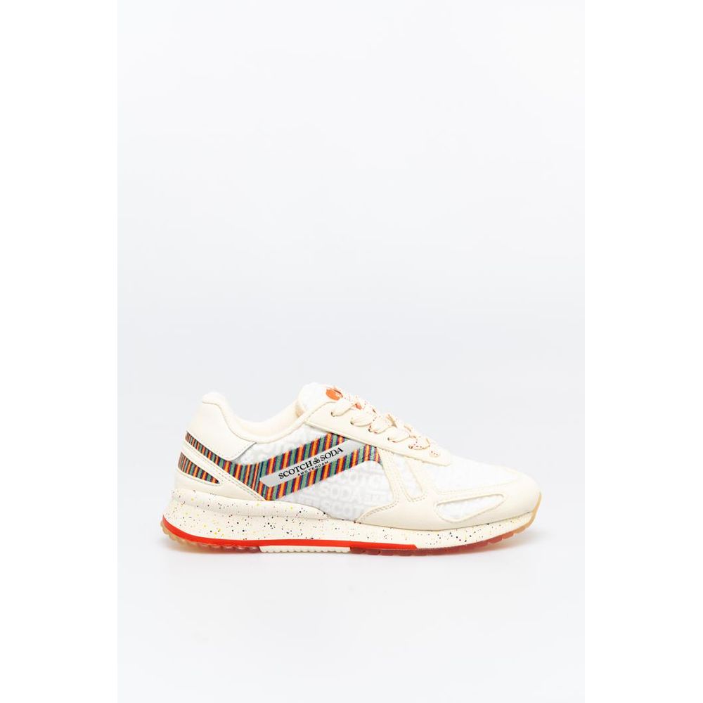 Scotch & Soda White Leather Athletic Sneakers