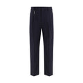 Prada Blue Cotton Casual Pants