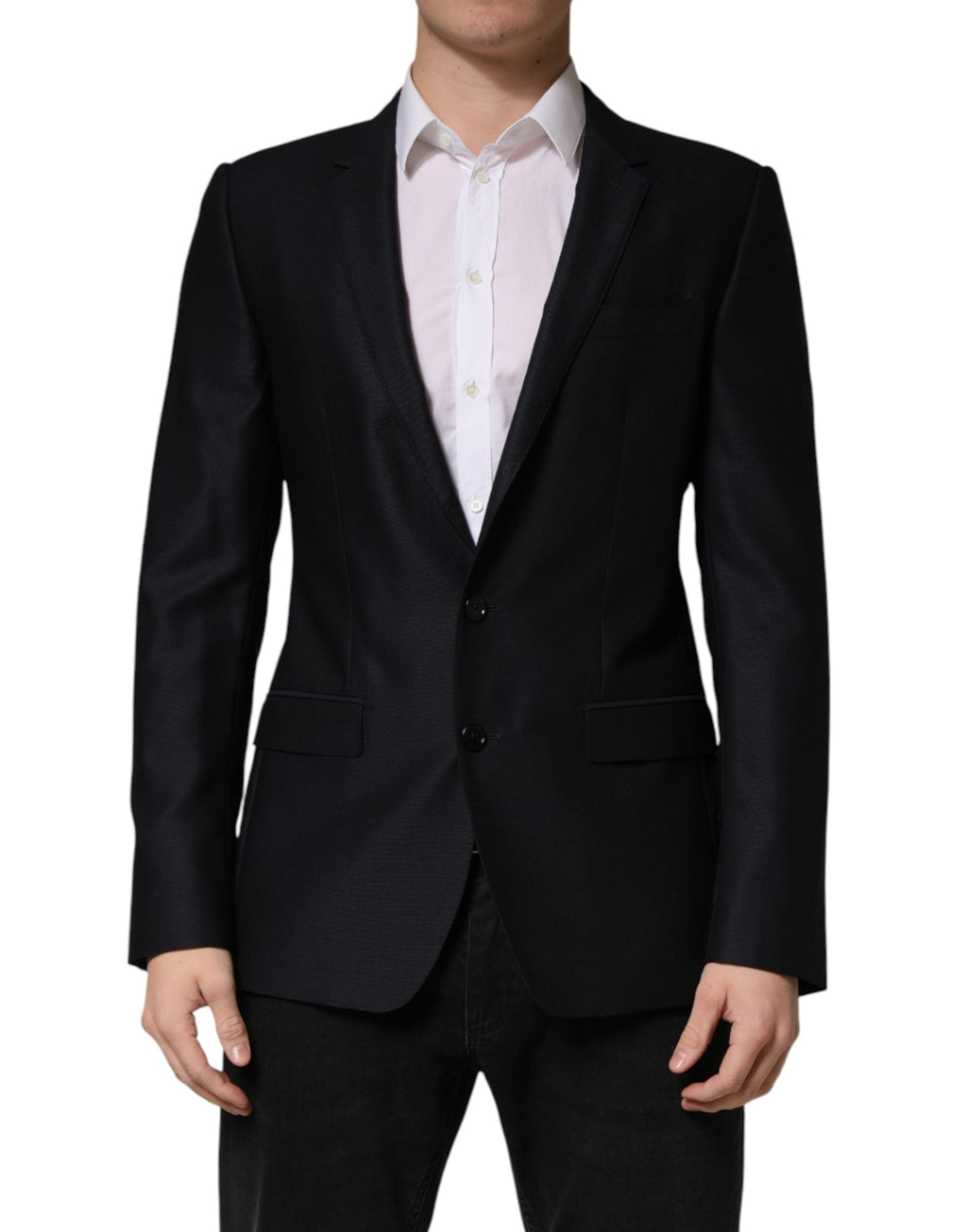 Dolce & Gabbana Blue MARTINI Single Breasted Jacket Blazer