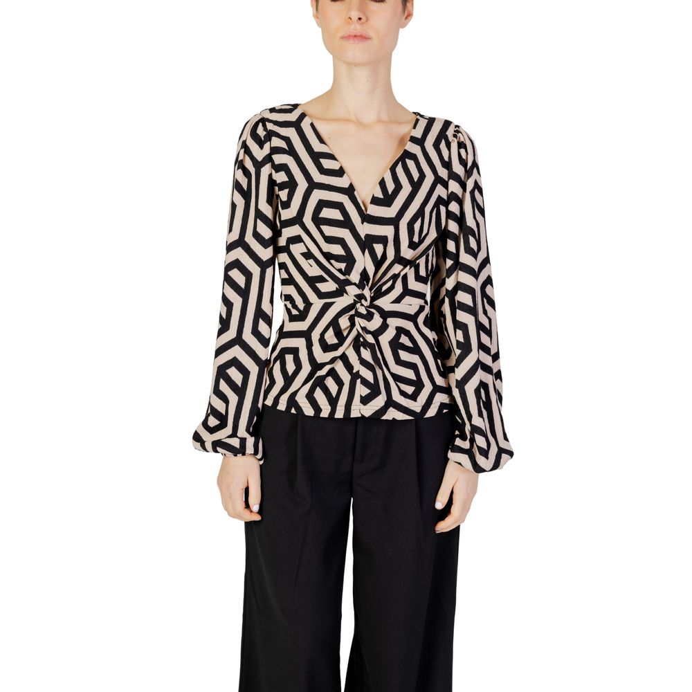 Jacqueline De Yong Beige Polyester Blouse