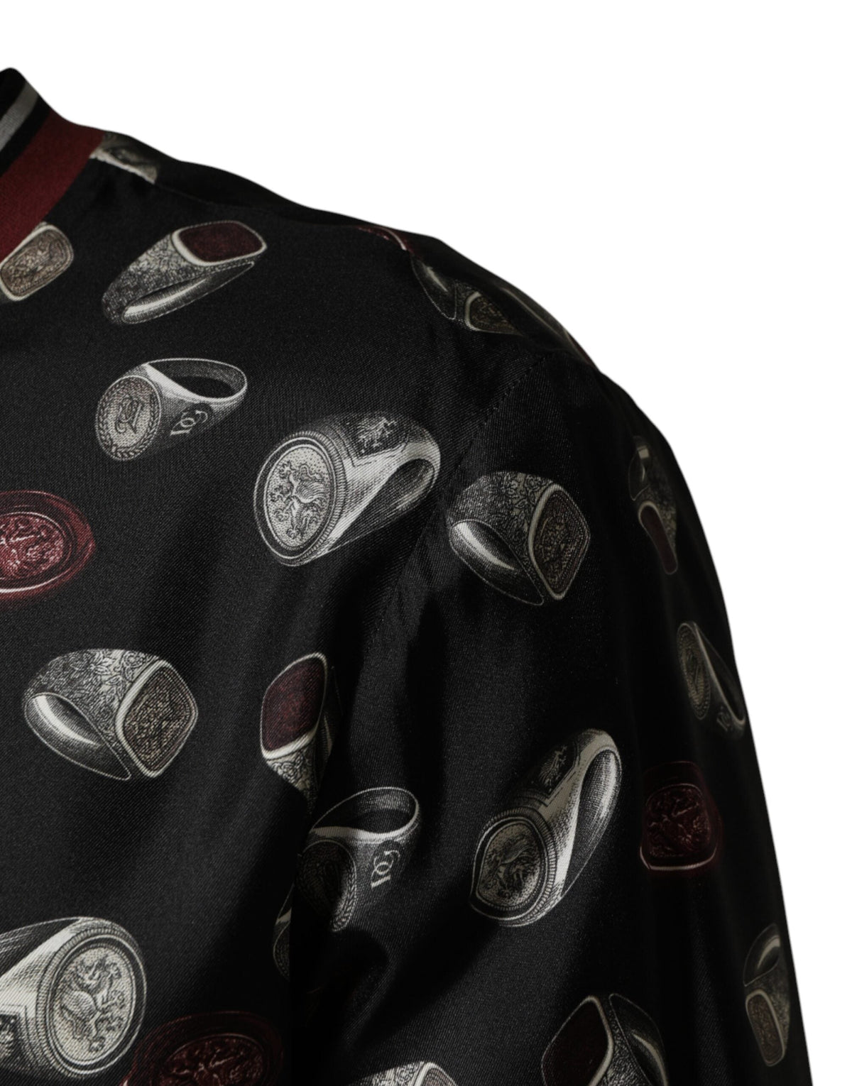 Dolce & Gabbana Black Ring Print CrewNeck Sweatshirt  Sweater