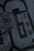 Dolce & Gabbana Blue Cotton Logo Hooded Sweatshirt  Sweater