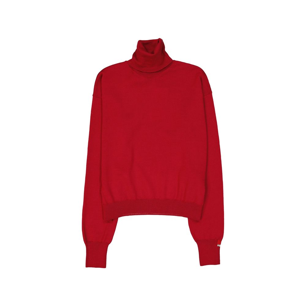 Herno Red Virgin Wool Turtleneck