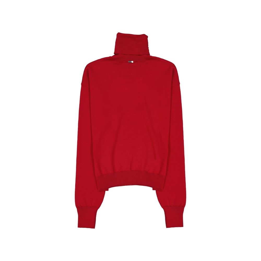 Herno Red Virgin Wool Turtleneck