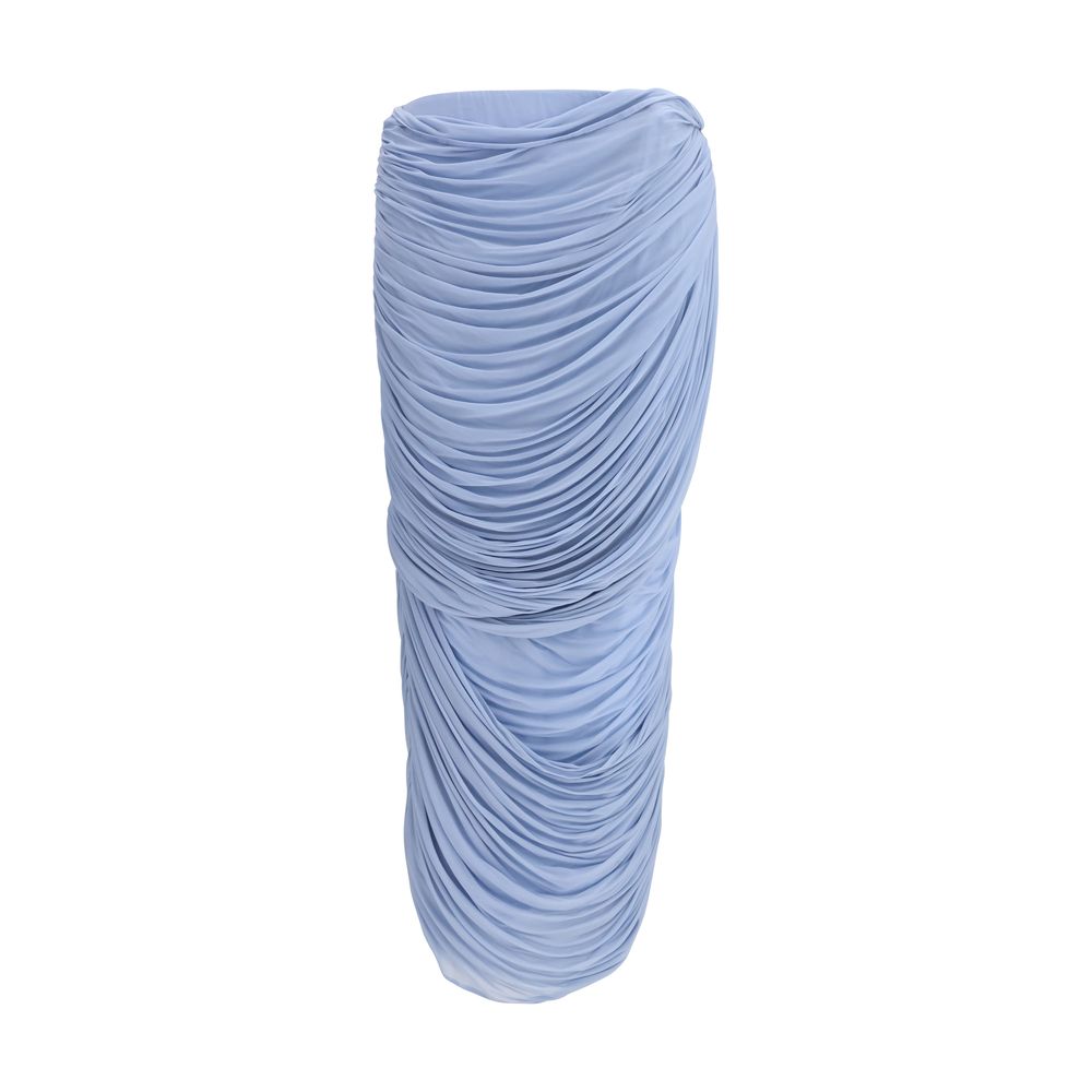 Magda Butrym Blue Copper Midi Skirt