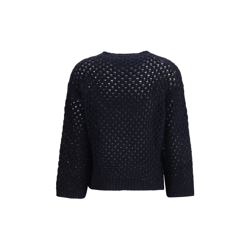 Fabiana Filippi Black Wool Oves Aries Sweatshirt