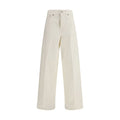 Haikure White Cotton Straight-Leg Jeans