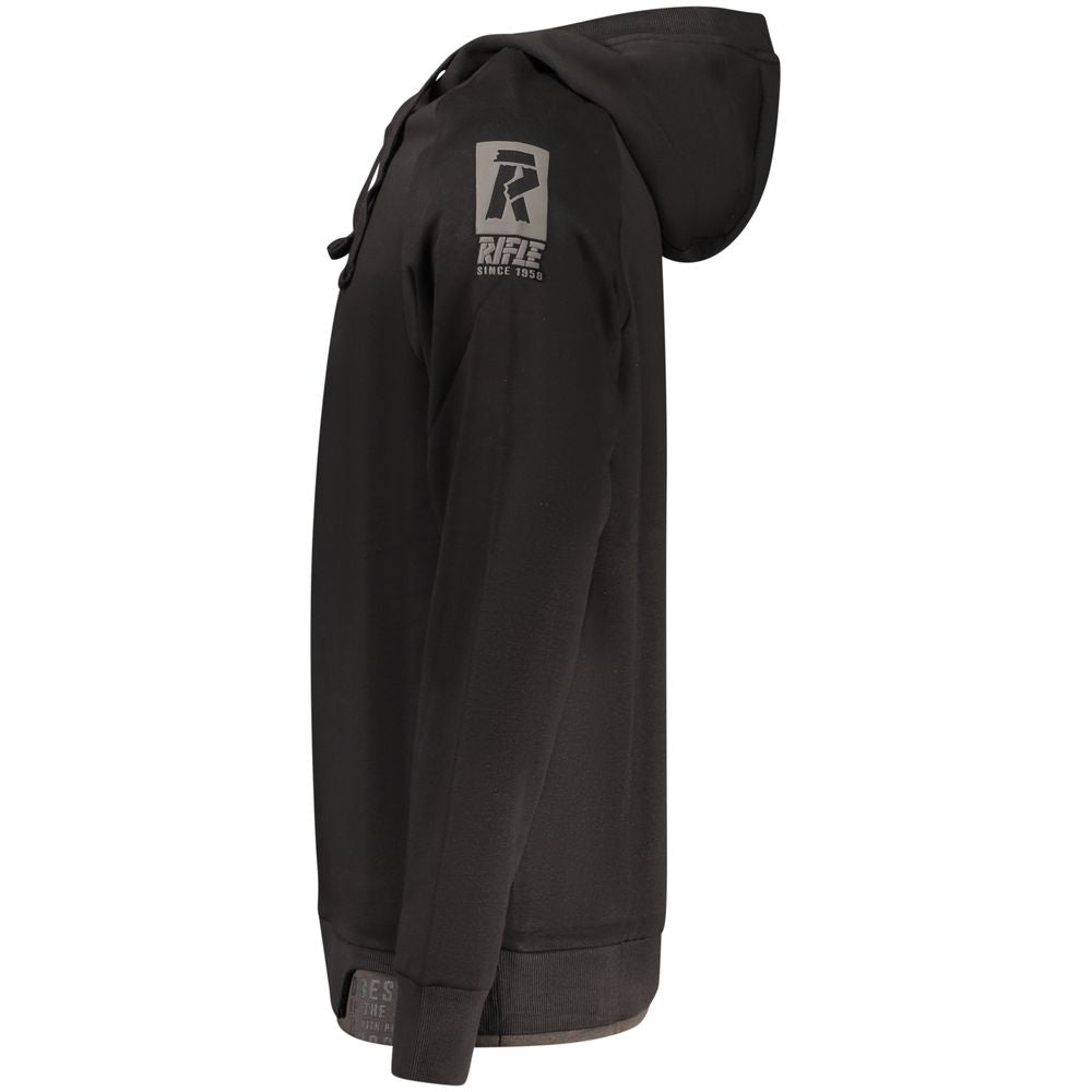 Rifle Black Cotton Men Sweatshirt