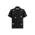 Baziszt Black Cotton Pattern Shirt