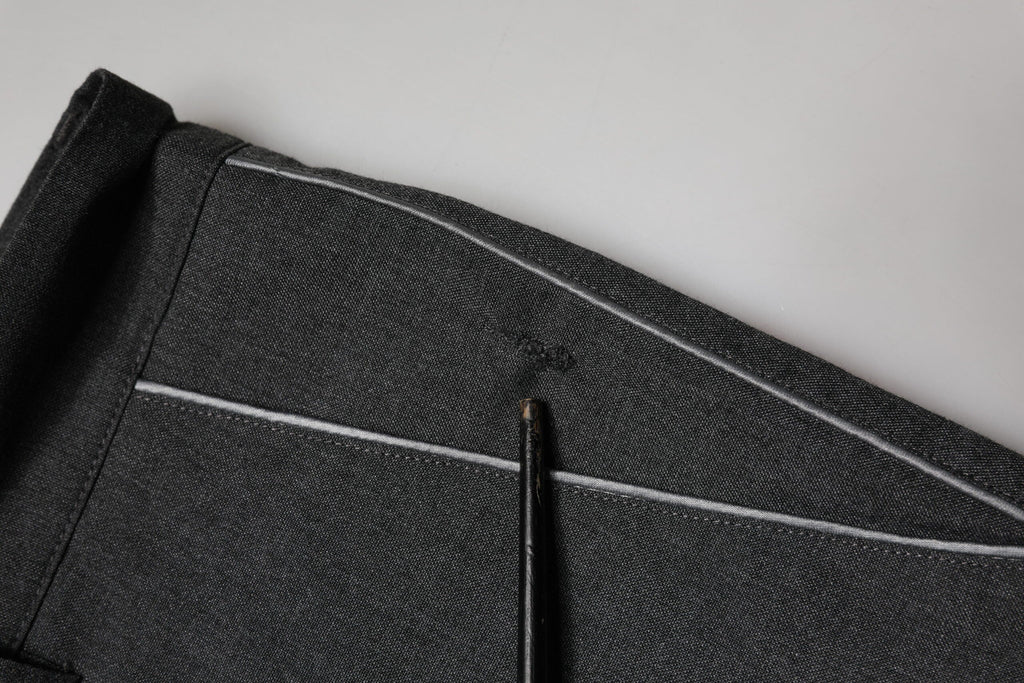 Daniele Alessandrini Gray Polyester Formal Dress Trouser Pants