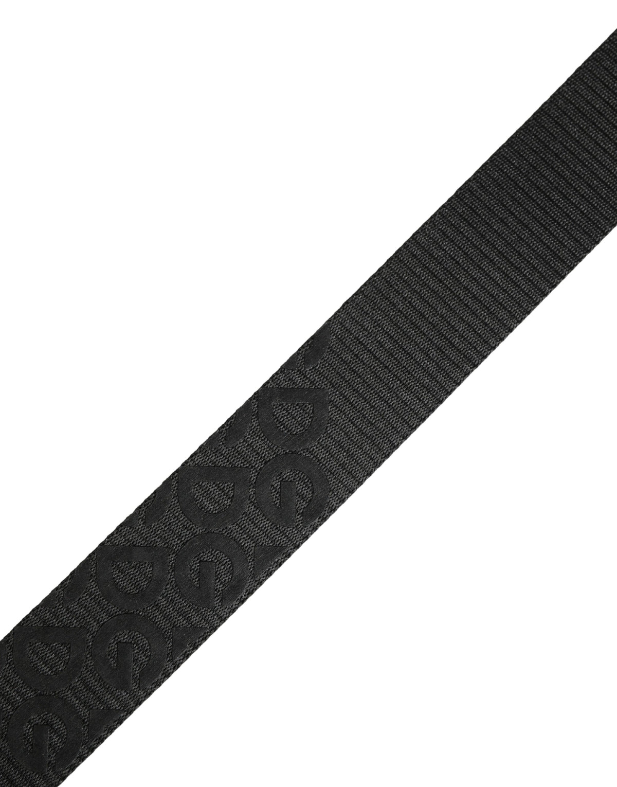 Dolce & Gabbana Black Logo Monogram Silver Metal Buckle Belt