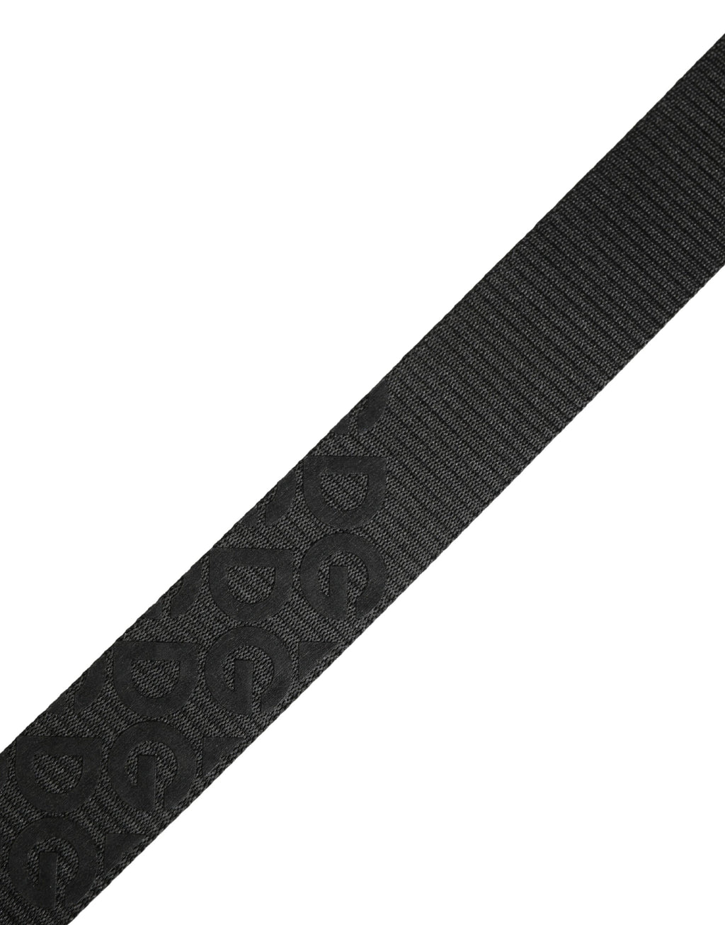 Dolce & Gabbana Black Logo Monogram Silver Metal Buckle Belt