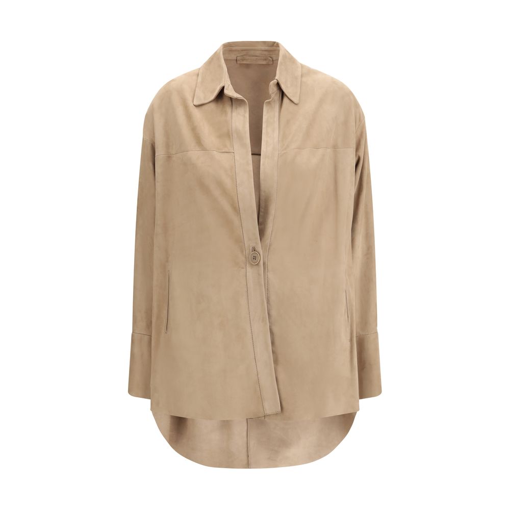 Salvatore Santoro Beige Lamb Ovis Aries Dress Shirt