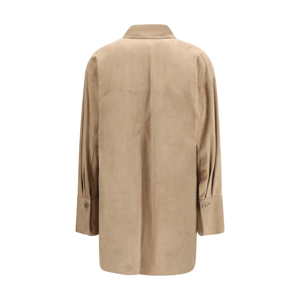 Salvatore Santoro Beige Lamb Ovis Aries Dress Shirt