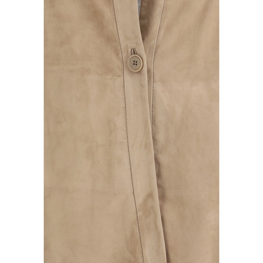 Salvatore Santoro Beige Lamb Ovis Aries Dress Shirt