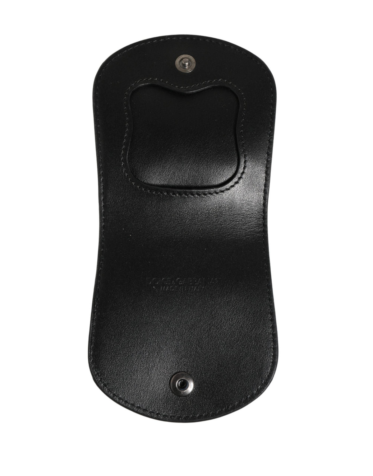 Dolce & Gabbana Black Exotic Skin Condom Case Holder Pocket Wallet