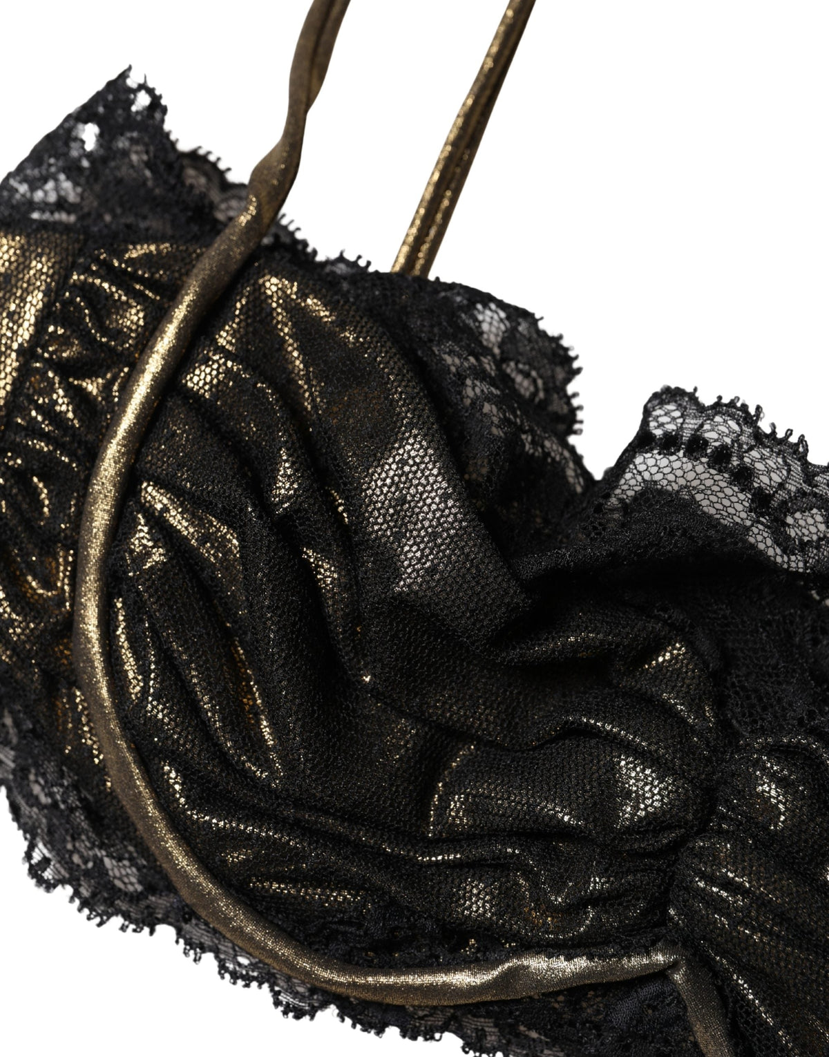 Dolce & Gabbana Black Silk Underwired Balconnet Bra Underwear