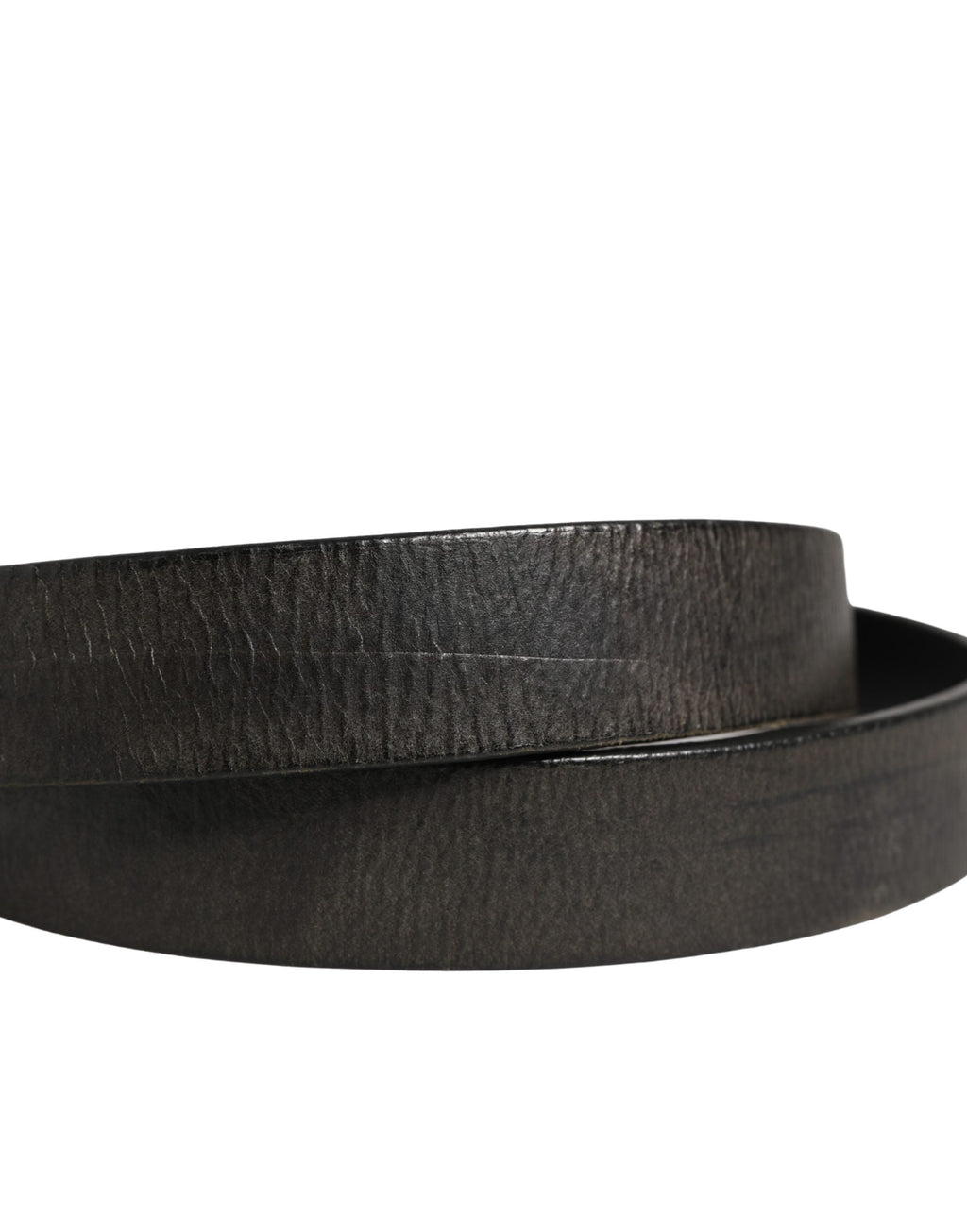 Dolce & Gabbana Men Black Classic Leather Metal Buckle Belt