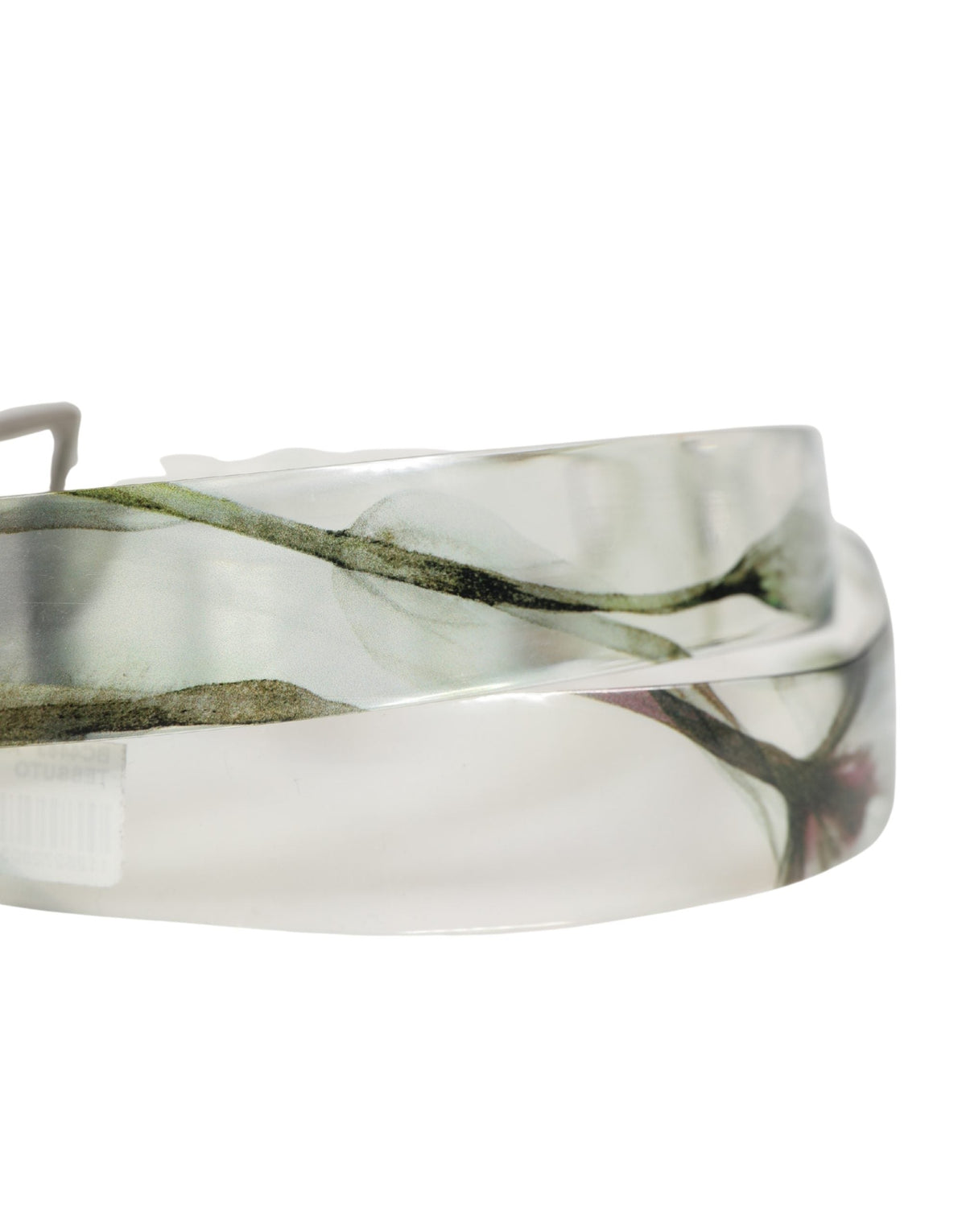 Dolce & Gabbana Men White Floral PVC Silver Metal Buckle Belt