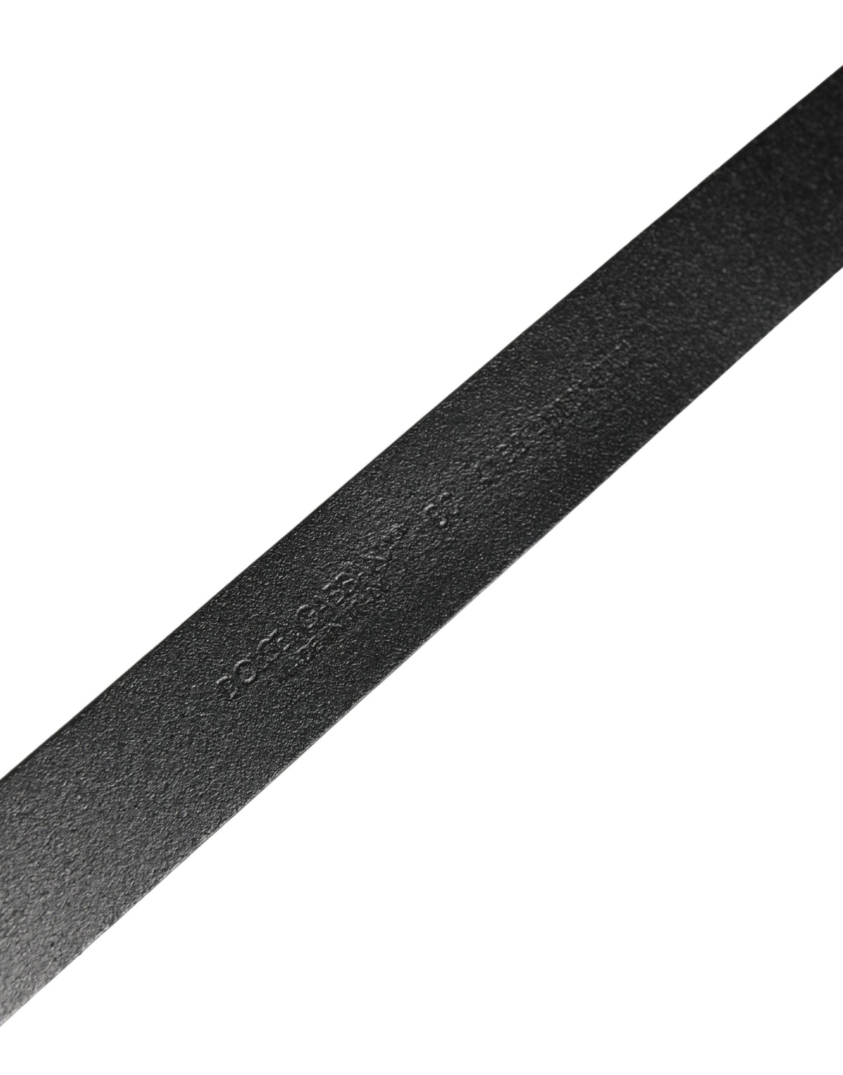 Dolce & Gabbana Men Black Classic Leather Logo Buckle Belt