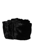 Dolce & Gabbana Black Viscose Satin Waist Women Cintura Belt