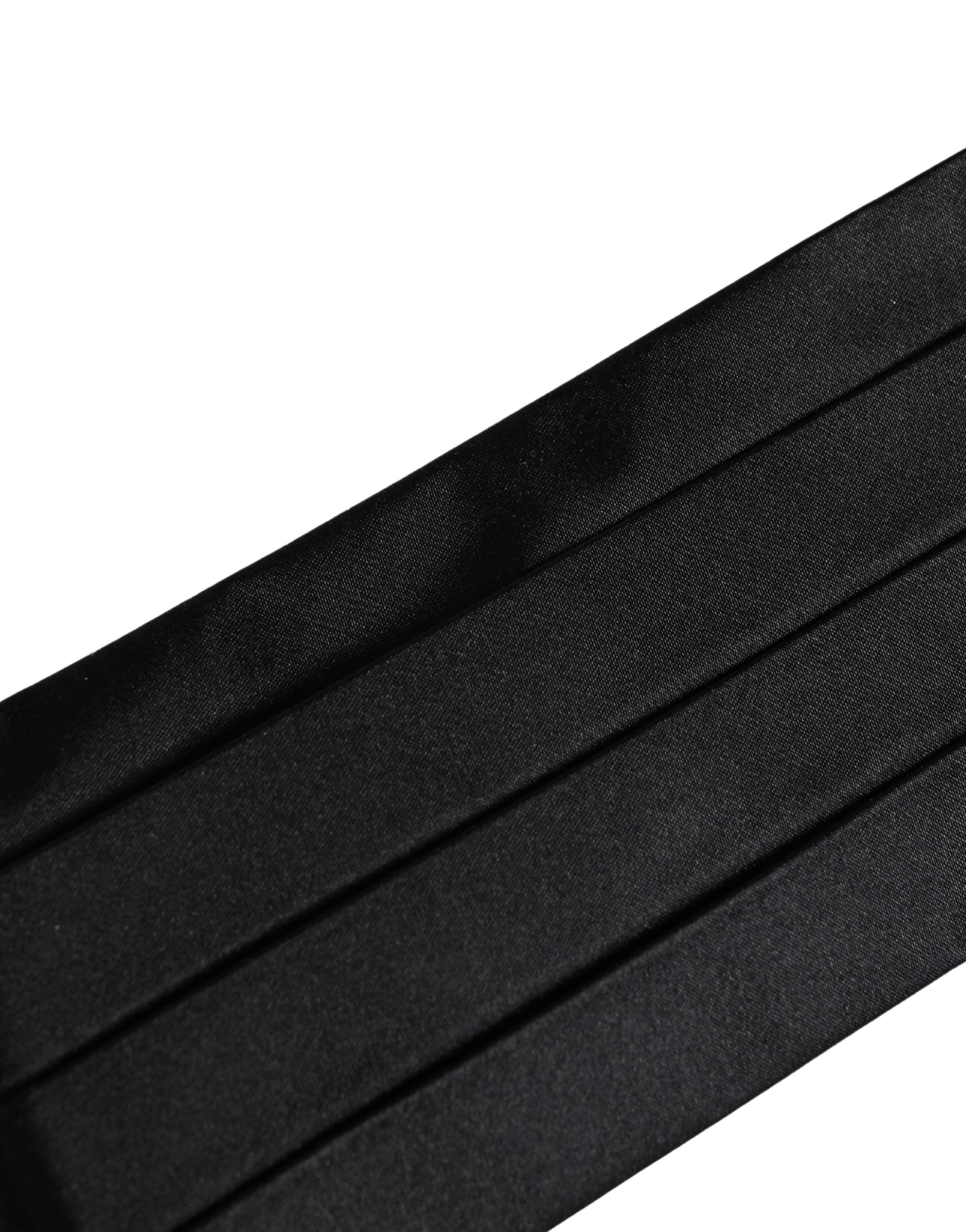 Dolce & Gabbana Black 100% Silk Women Wide Waist Cummerbund