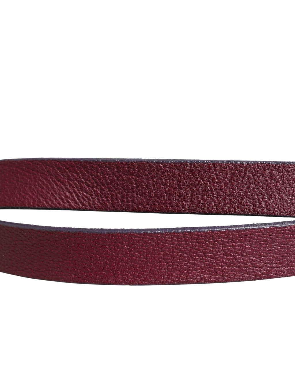 GF Ferre Maroon Leather Silver Metal Buckle Waist Women Belt