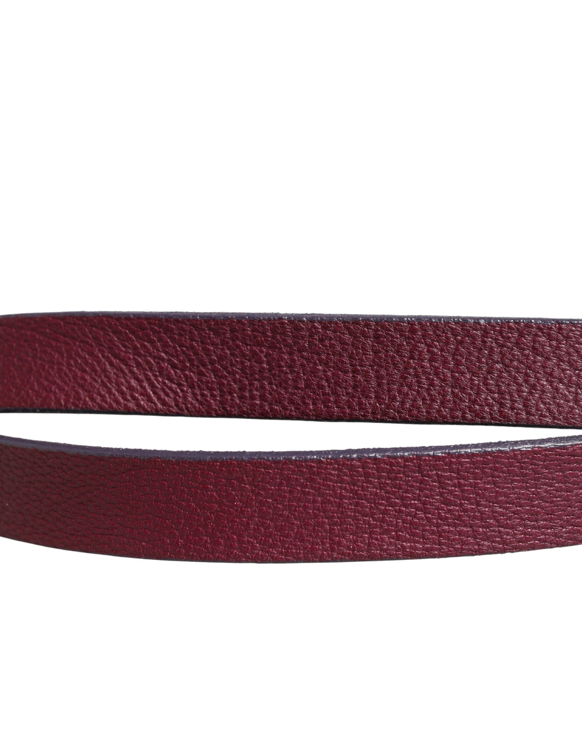 GF Ferre Maroon Leather Silver Metal Buckle Waist Women Belt