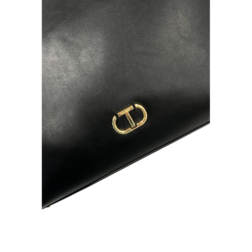 Twinset Black PU Women Shoulder Bag