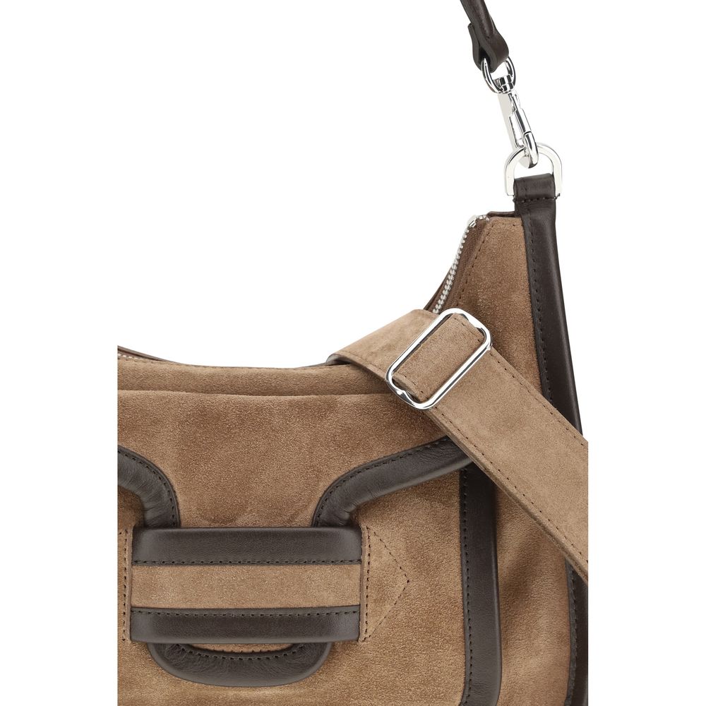 Pierre Hardy Brown Calf Leather Bos Taurus Shoulder Bag