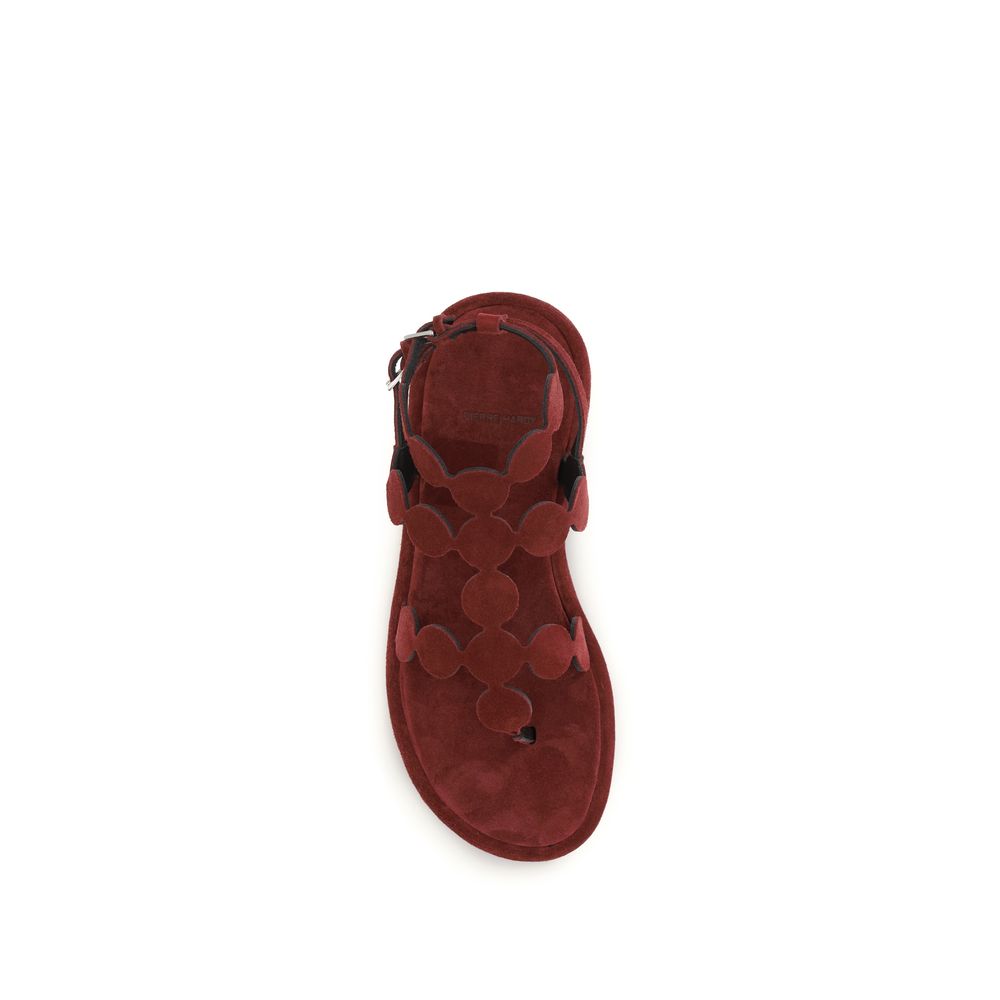 Pierre Hardy Brown Calf Leather Bos Taurus Platform Sandals