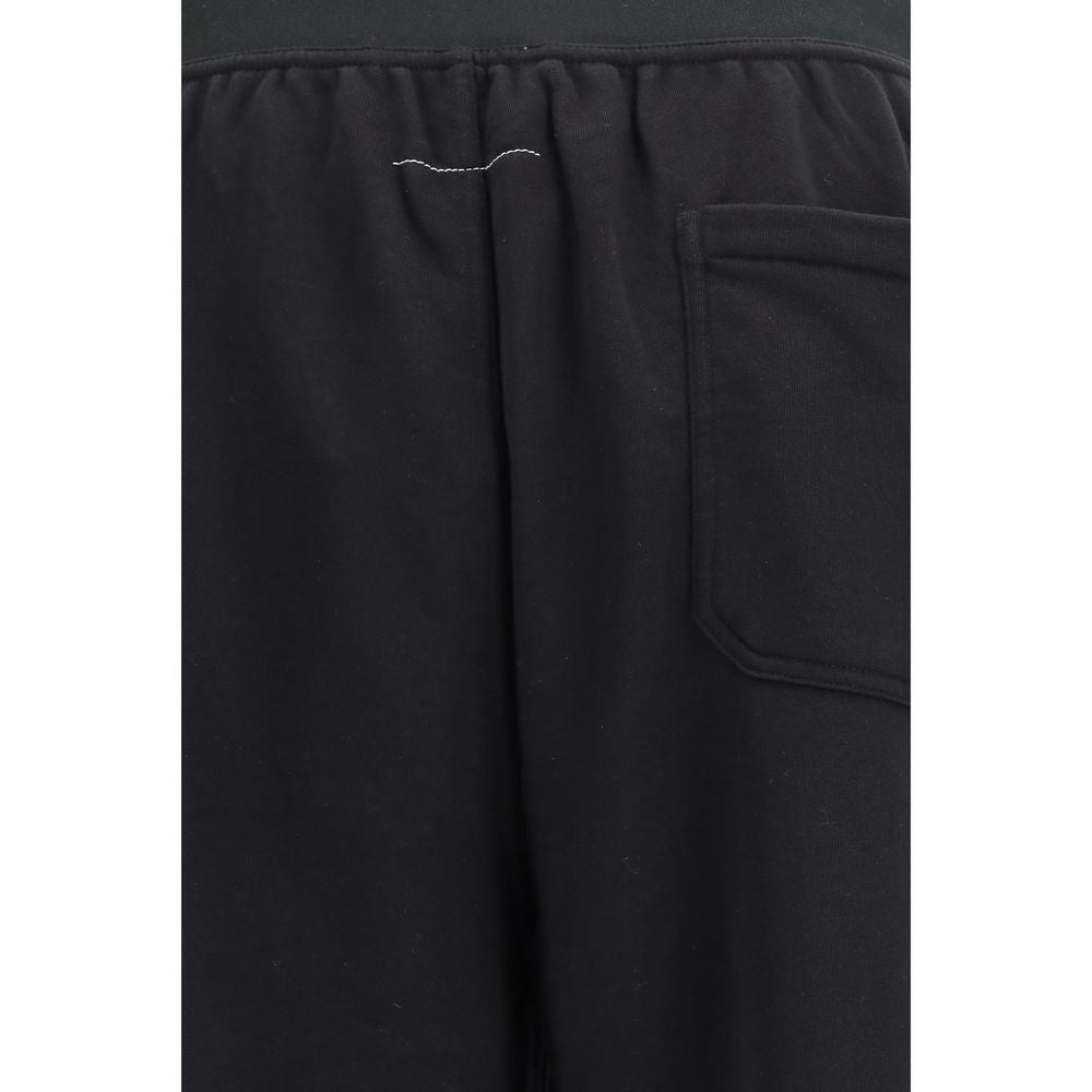 MM6 Black Cotton Casual Pants