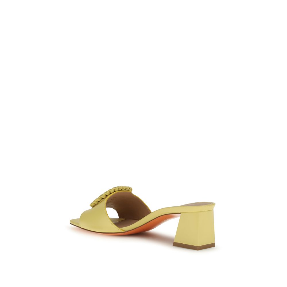 Santoni Multicolor Calf Leather Bos Taurus Sandals