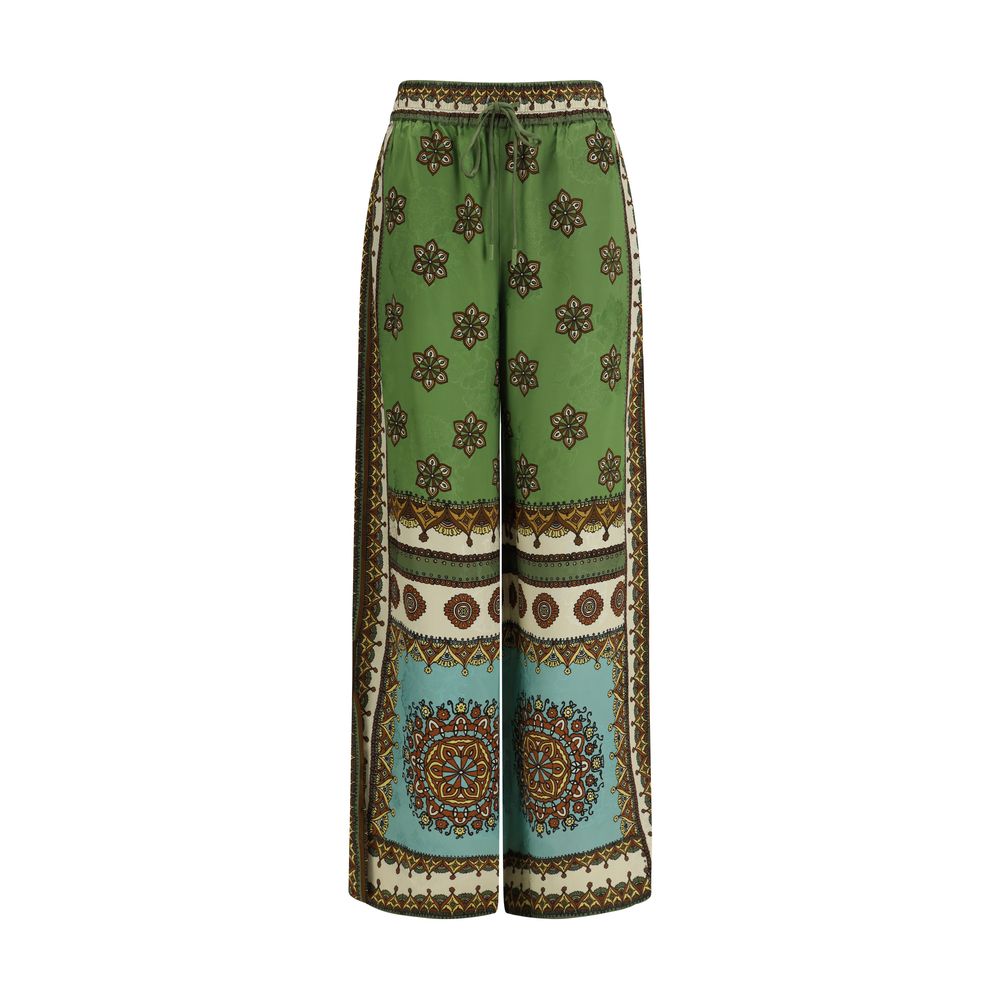 Multicolor Viscose Casual Pants