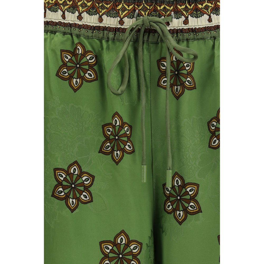 Multicolor Viscose Casual Pants
