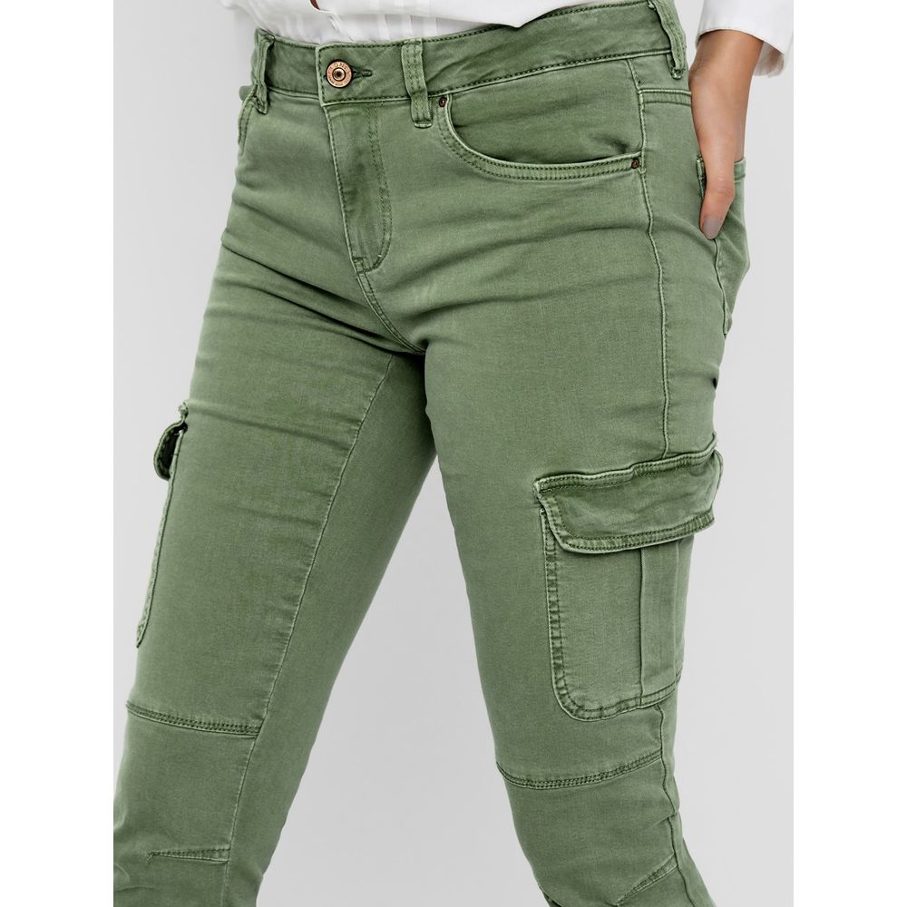 Green Cotton Cargo Pants