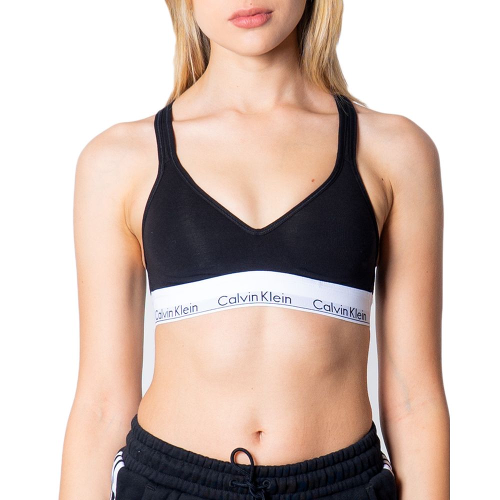 Black Polyester Bra
