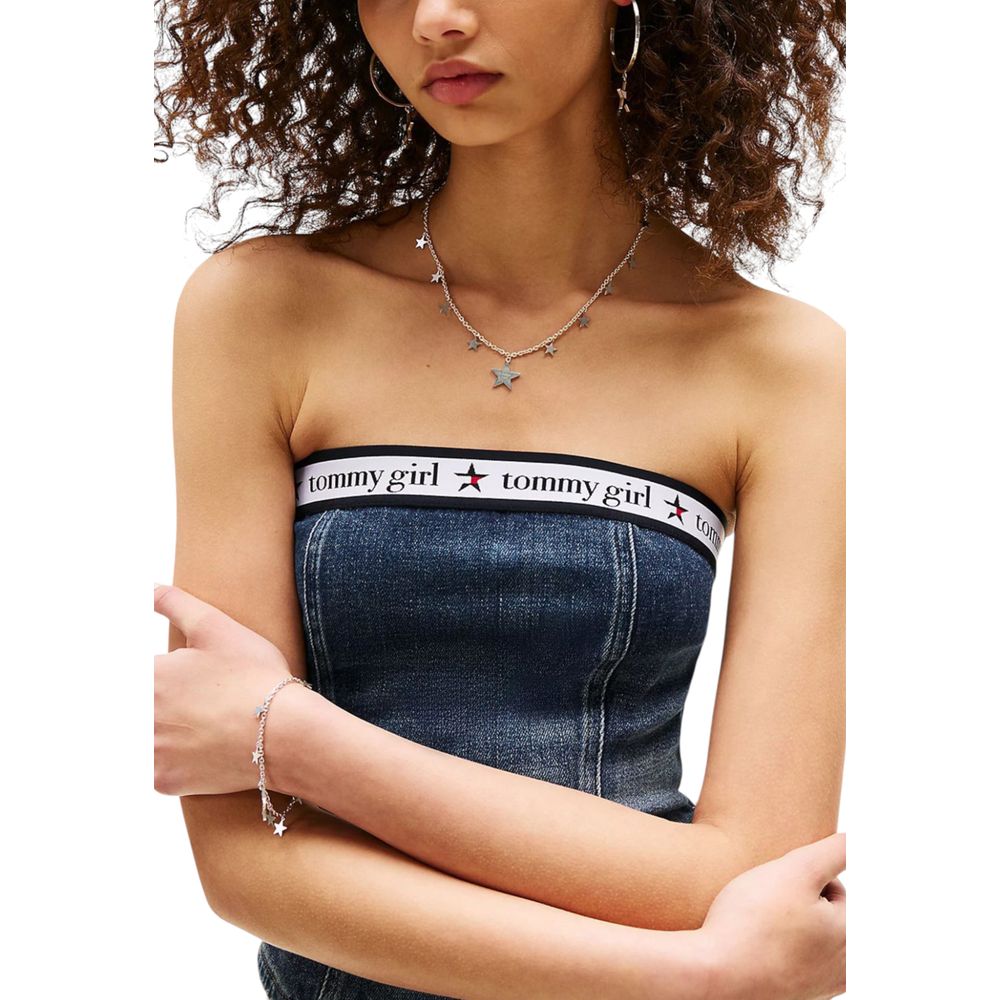Tommy Hilfiger Jeans Blue Recycled Cotton Top