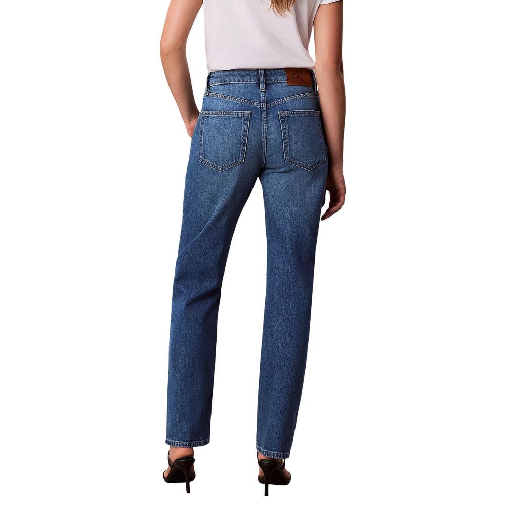 Blue Cotton Mom Jeans