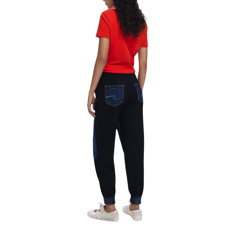 Desigual Blue Cotton Joggers (Workout Pants)