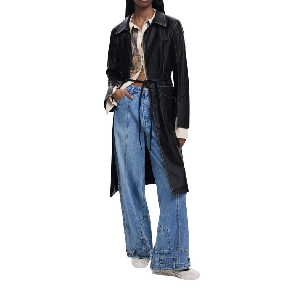 Desigual Black Polyethylene Coat
