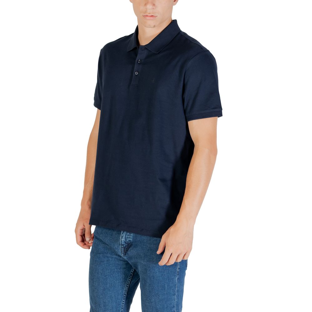 Blue Cotton Polo Shirt