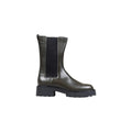 Gray Leather Ankle Boots