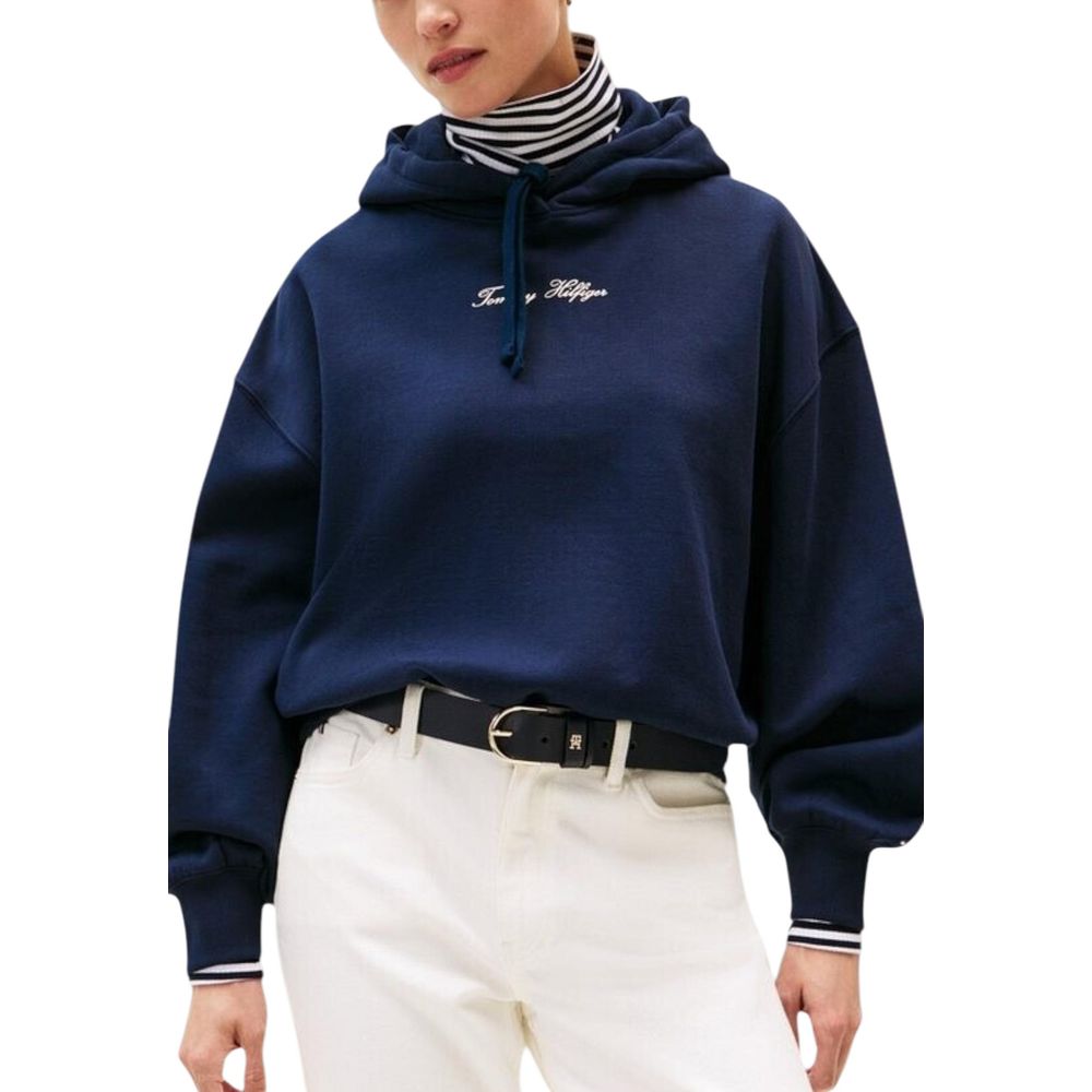 Blue Recycled Cotton Hoodie