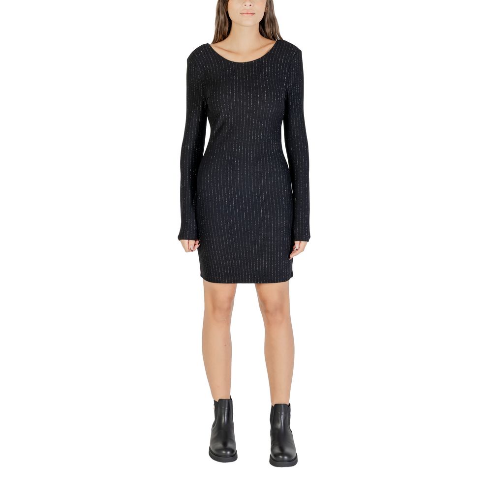 Jacqueline De Yong Black Polyester Short Dress