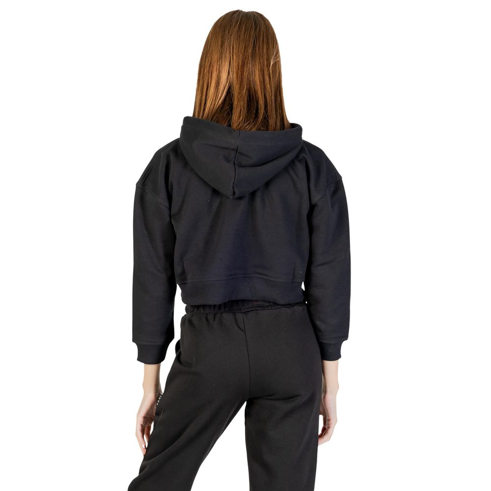 Icon Black Cotton Hoodie