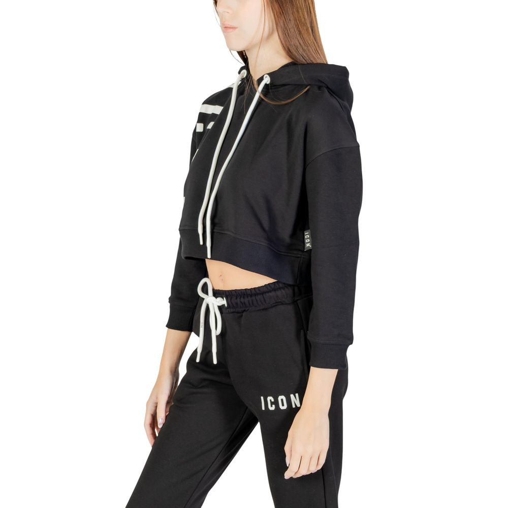 Black Cotton Hoodie
