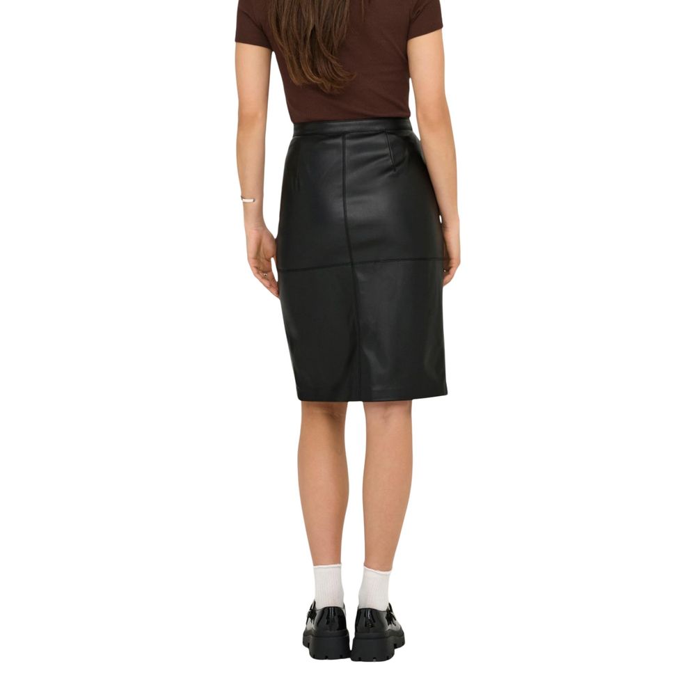 Only Black Polyester Long Skirt