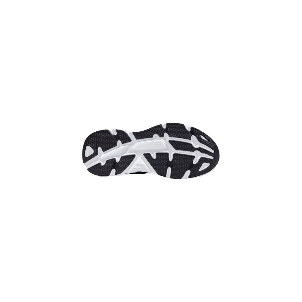 Black And White Polyester Athletic Sneakers