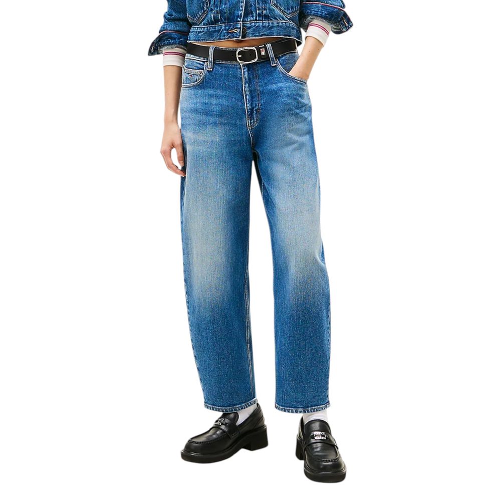 Blue Recycled Cotton Relaxed Fit Jeans